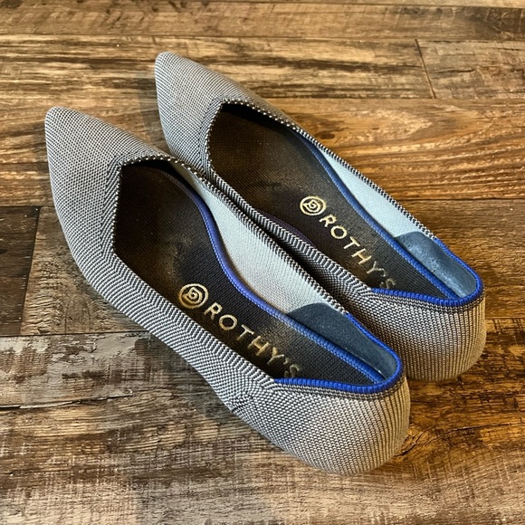 Rothy's The Point Flat in Cloud Grey Women’s Size 9 - Picture 3 of 6